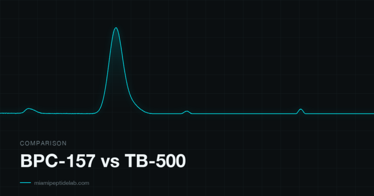 BPC-157 vs TB-500 — research guide from Miami Peptide Lab