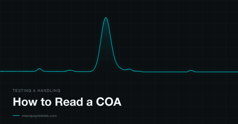 How to Read a COA — research guide from Miami Peptide Lab