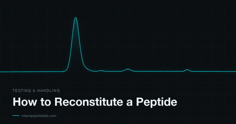 How to Reconstitute a Peptide — research guide from Miami Peptide Lab