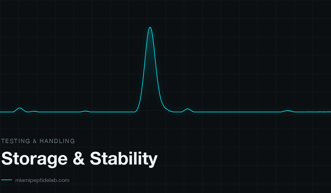 Storage & Stability — research guide from Miami Peptide Lab