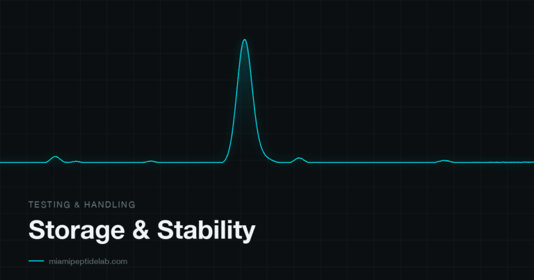 Storage & Stability — research guide from Miami Peptide Lab