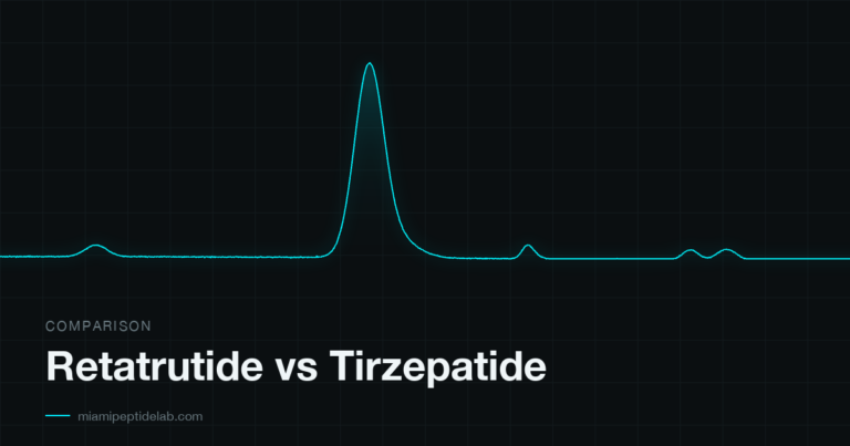 Retatrutide vs Tirzepatide — research guide from Miami Peptide Lab