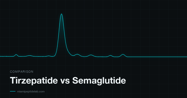 Tirzepatide vs Semaglutide — research guide from Miami Peptide Lab