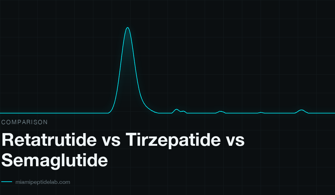 Retatrutide vs Tirzepatide vs Semaglutide — research guide from Miami Peptide Lab